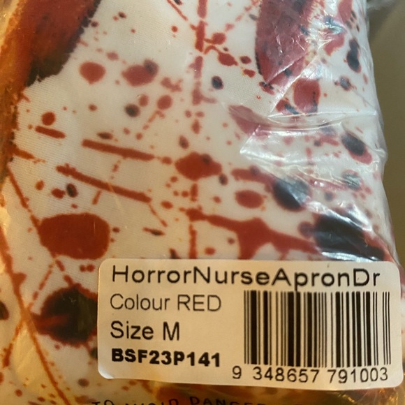 Blackmilk “HORROR NURSE APRON DRESS - LIMITED” Size Medium M NWT Bloody - Picture 14 of 16